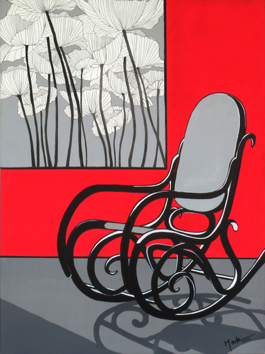 Brigitte THONHAUSER-MERK - Gemälde - La chaise à bascule 