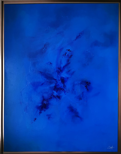 Elodie DOLLAT - Gemälde - Monochrome bleu 