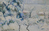 Georges MANZANA-PISSARRO - Gemälde - Vue de Menton Enneigée