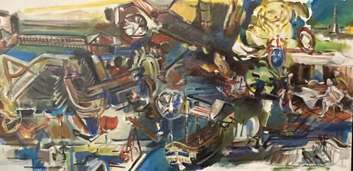 Loïc MADEC - Painting - Hommage à la marine