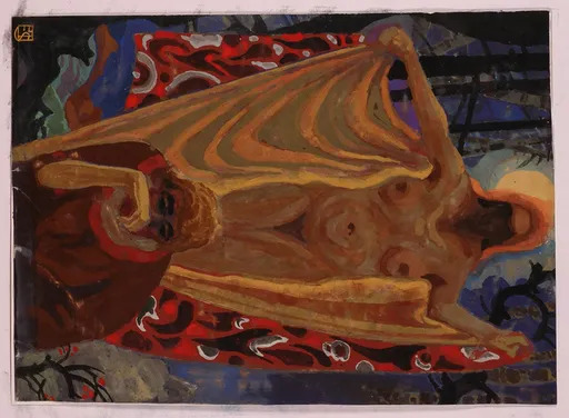 Erwin STOLZ - Gemälde - "Dream" by Erwin Stolz, Tempera, ca 1925