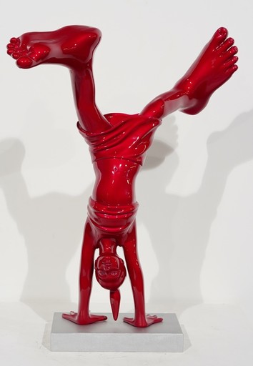 Idan ZARESKI - Sculpture-Volume - La Nena 50 - Résine rouge