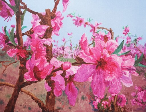周春芽 - 版画 - Blossoming Peach