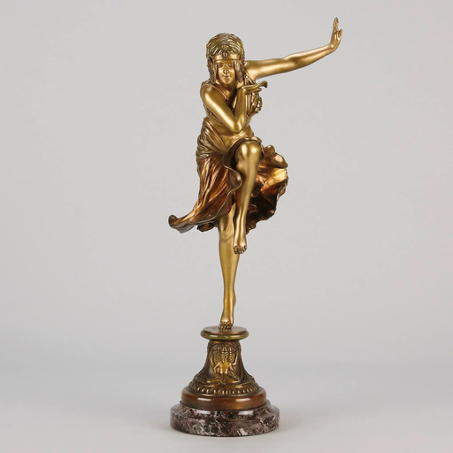 Claire COLINET - Skulptur Volumen - Art Deco Sculpture entitled "Hindu Dancer" by Claure Colinet