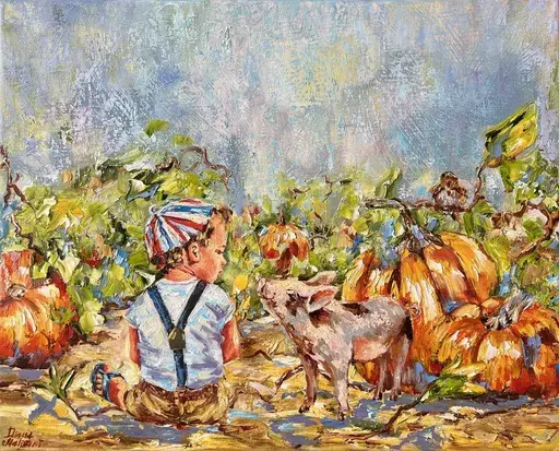 Diana MALIVANI - Painting - Pumpkins