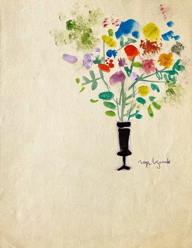Roger BEZOMBES - 水彩作品 - Bouquet de fleurs