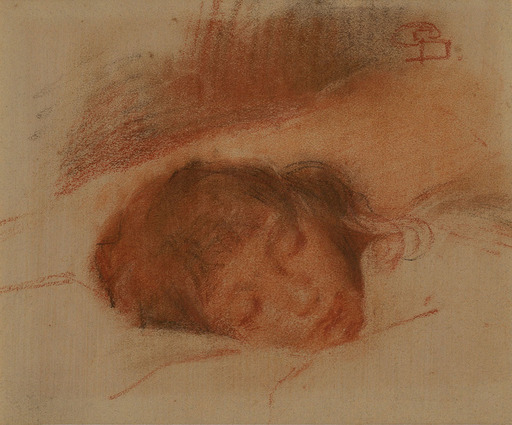 Giovanni SOTTOCORNOLA - Zeichnung Aquarell - Sleeping child