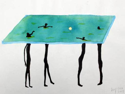 Miguel SANCHO - Zeichnung Aquarell - Untitled