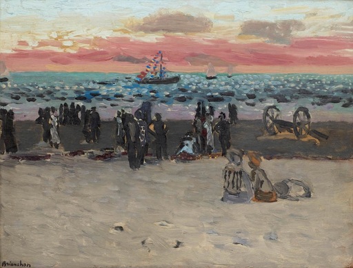 Maurice BRIANCHON - Gemälde - Plage