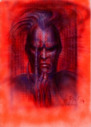 H.R. GIGER - Drawing-Watercolor - Future Kill II Concept