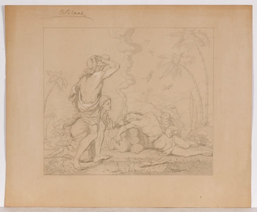 Carl VON BLAAS - Disegno Acquarello - "Biblical Scene" by Carl von Blaas, middle 19th Century 