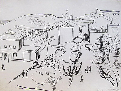 Erich HARTMANN - Drawing-Watercolor - #19770: Girgenti - Sizilien. 
