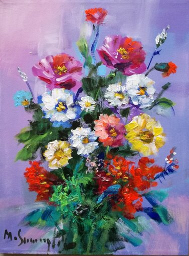 Mario SMERAGLIA - Pintura - Sfumature di colori ( fiori)