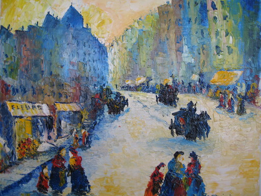 Georges R. QUINIO - Pintura - La Veille Rue