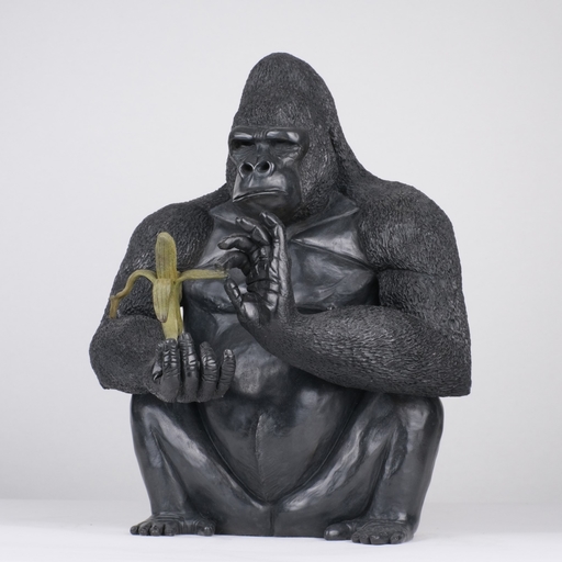 Bastien BONHOMME - Sculpture-Volume - Gorille dos argenté