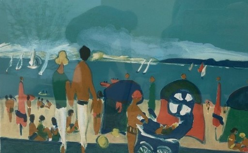 Jacques POTIN - 版画 - Bord de mer