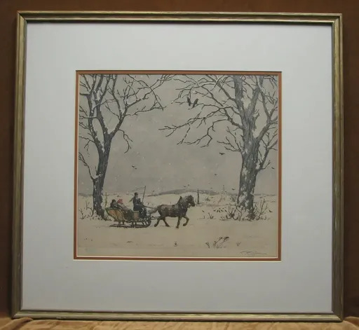 Tavik Frantisek SIMON - Grabado - "Sleigh Ride"