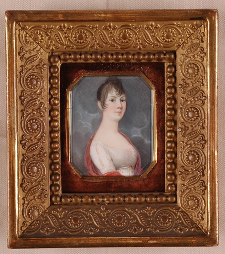 Johann ADAMEK - Miniature - "Young Lady", Portrait Miniature