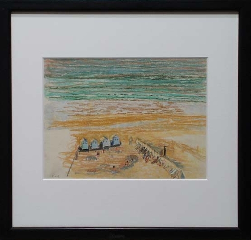 Edith CAMPENDONK-VAN LECKWYCK - Drawing-Watercolor - "View of a Beach" , ca 1930 