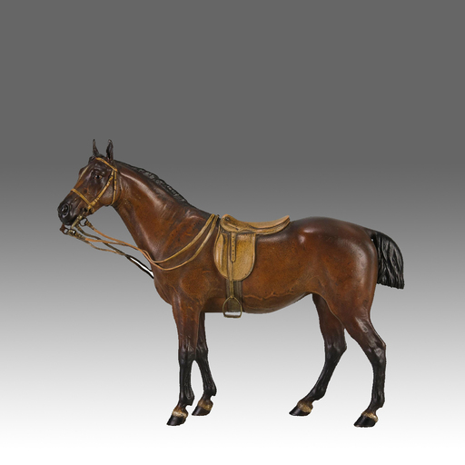 Franz Xavier BERGMANN - Sculpture-Volume - Saddled Horse