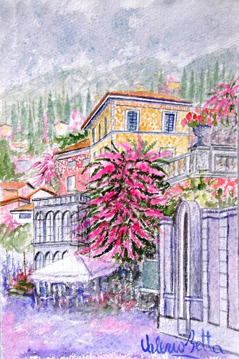 Valerio BETTA - Drawing-Watercolor - Lago di Garda- Garda lake