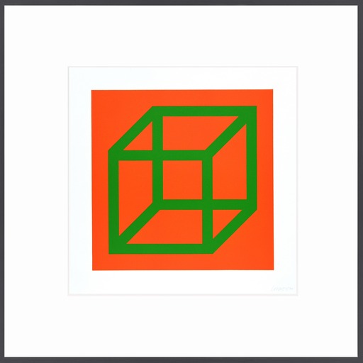 Sol LEWITT - Grabado - Open Cube in Color on Color Plate 25