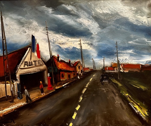 Maurice DE VLAMINCK - Painting - La Route nationale