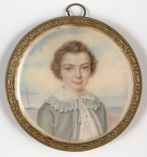 Elisa Apollina DEHARME - 水彩作品 - "Portrait of a boy",  ca 1840 