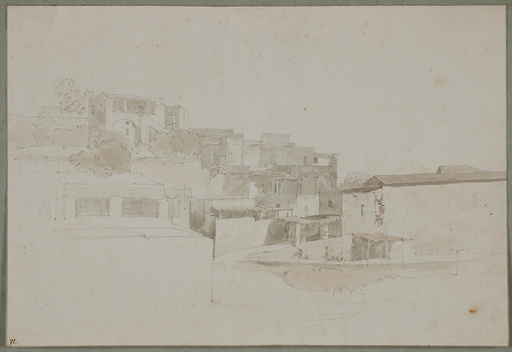 Thomas ENDER - 水彩作品 - "Italian View" by Thomas Ender, 19th Century 
