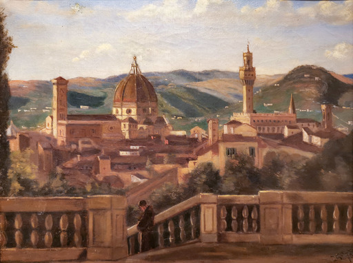 Lorenzo GELATI - Gemälde - omaggio a corot (firenze)