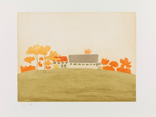 Alex KATZ - Stampa-Multiplo - House and Barn