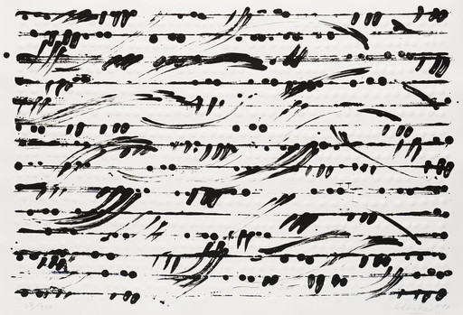 Günther UECKER - Print-Multiple - 'Optische Partitur II'