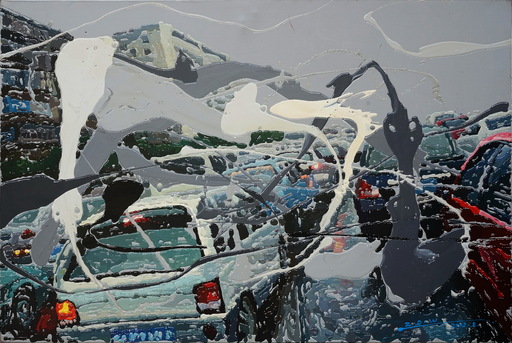 ZHAO Dewei - Painting - Urban Landscape Series - On The Road