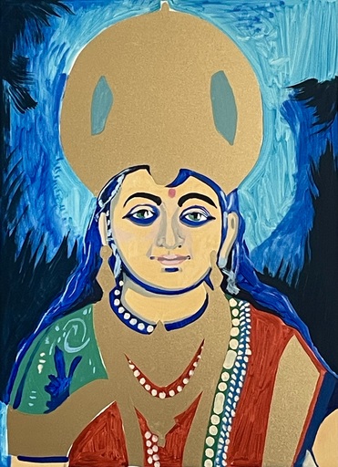 Roland DZENIS - Painting - Lakshmi Devi