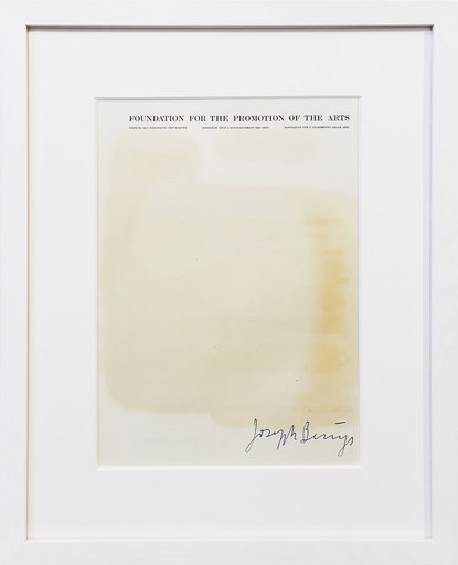 Joseph BEUYS - Grabado - Fettbrief „Foundation for the promotion of the arts"