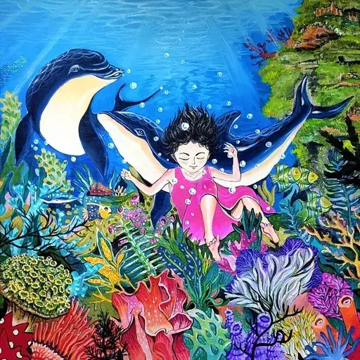 Seung-Hun SHIN - Gemälde - Fantasy Jejuisland - Sea Story