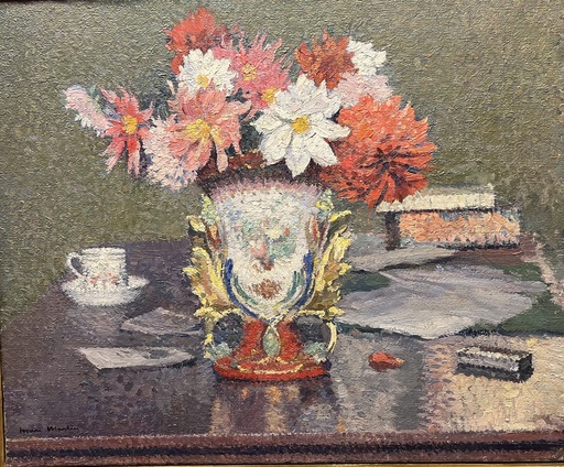 Henri MARTIN - Painting - Bouquet dans un vase Napoléon III