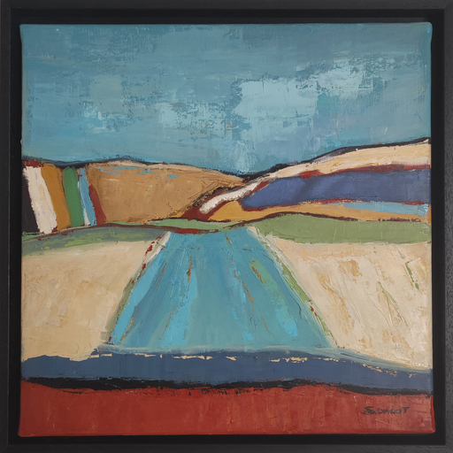 Sophie DUMONT - Peinture - blue landscape
