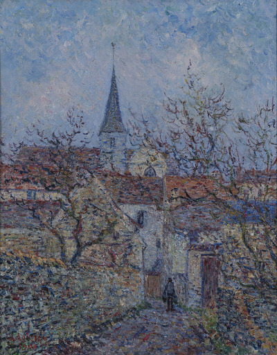 Gustave LOISEAU - Painting - L'église de Bennecourt