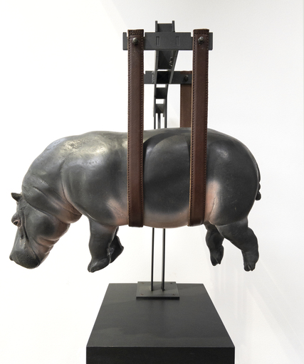 Stefano BOMBARDIERI - Skulptur Volumen - Il peso del tempo sospeso / Hippo