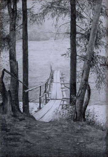 Simon L. KOZHIN - Dessin-Aquarelle - Foot bridge