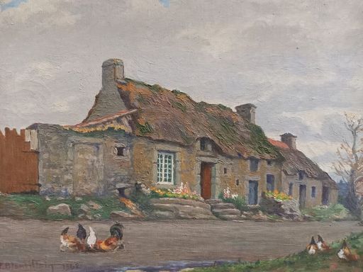 Paul BLANVILLAIN - Gemälde - ferme à Barfleur