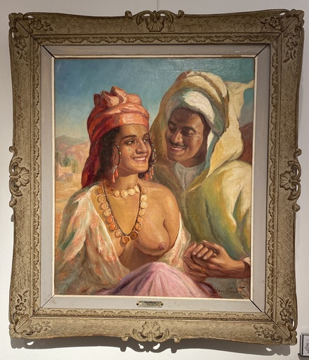 Miloud BOUKERCHE - Painting - Couple orientaliste