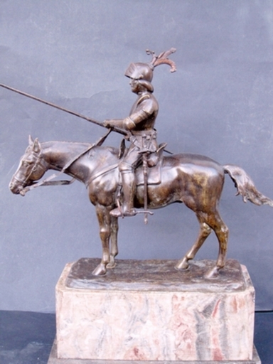 Spiro SCHWATENBERG - Skulptur Volumen - Chevalier du XVe Siècle