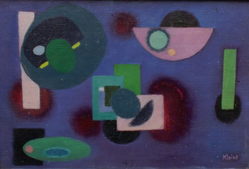 Boris Herbert KLEINT - Painting - Einige Formen auf Violett