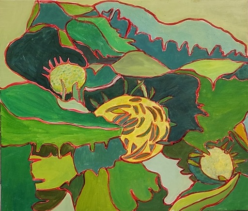 Ewa WITKOWSKA - Painting - Plant theme