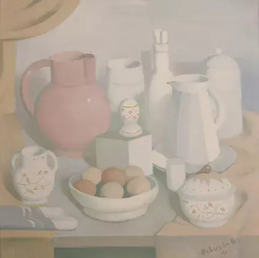 Valery SHUVALOVA - Painting - Still life with a pink jug