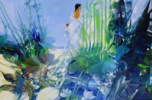 Gérard LE NALBAUT - Pittura - LES SABLES BLANCS