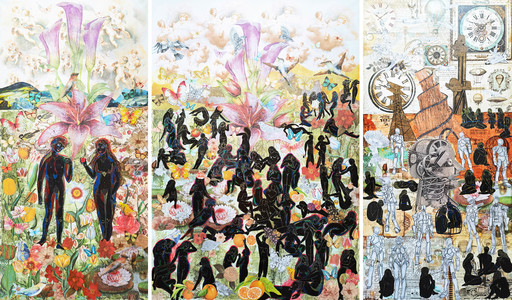 Irina BAST - Gemälde - The Garden of Worldly Pleasures