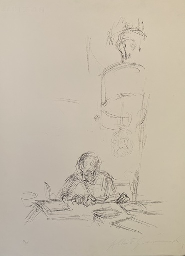 Alberto GIACOMETTI - Grabado - La mère de l'artiste lisant sous la lampe à Stampa I